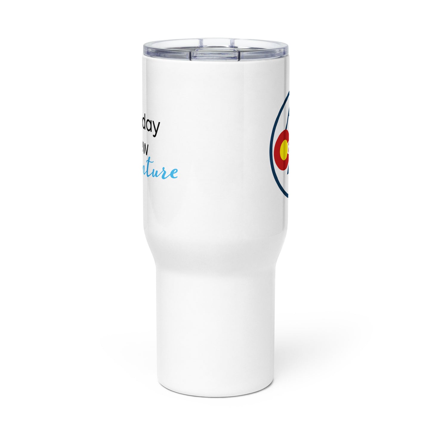 Travel mug with a handle