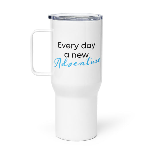 Travel mug with a handle