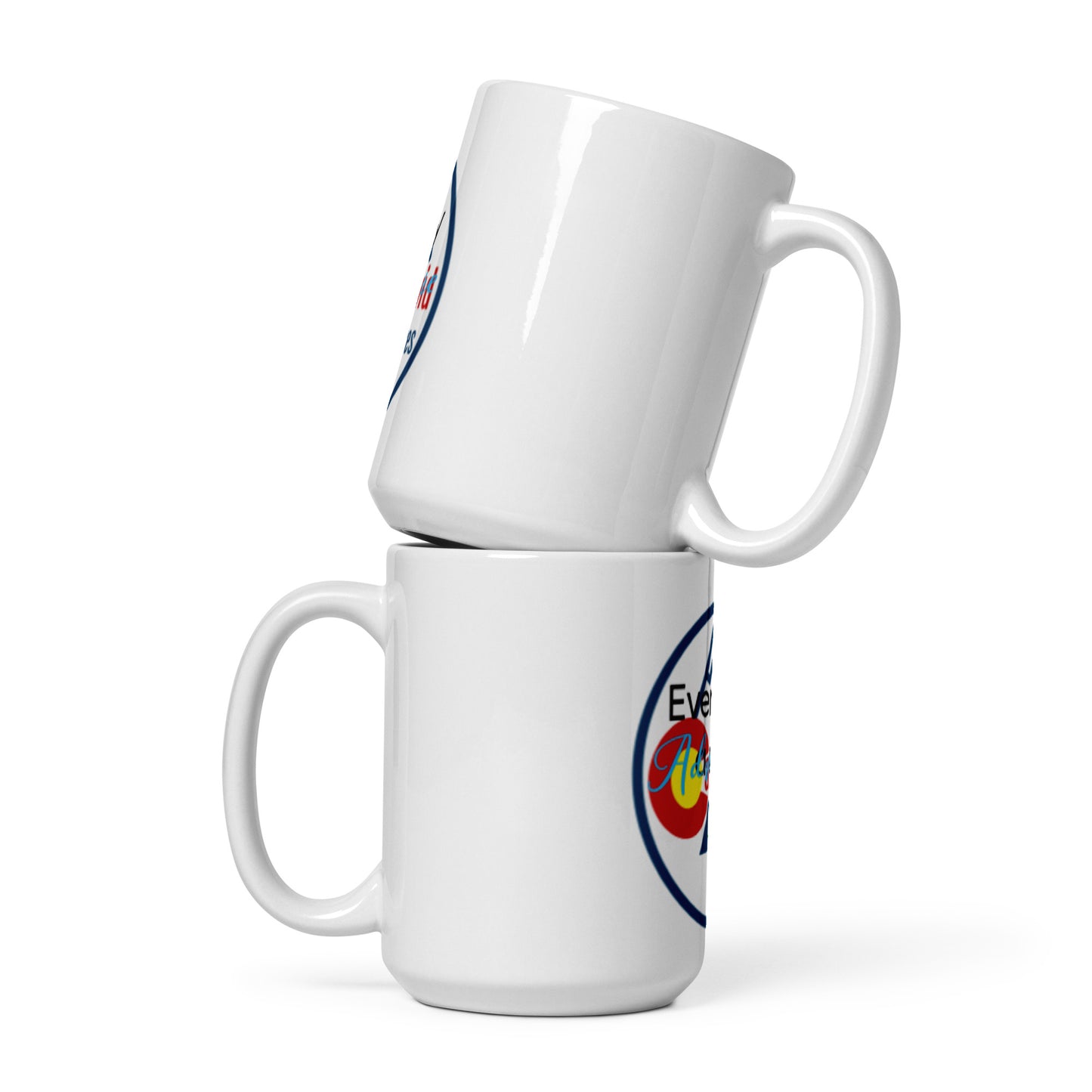 White glossy mug